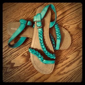 🌼Teal colored Mossimo braided sandals🌼